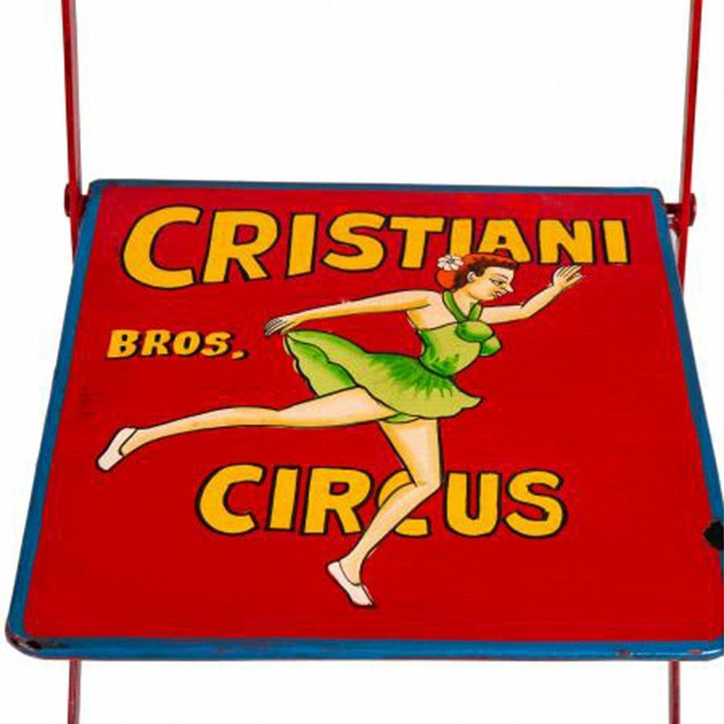 Hand Painted Iron Circus Folding Chair