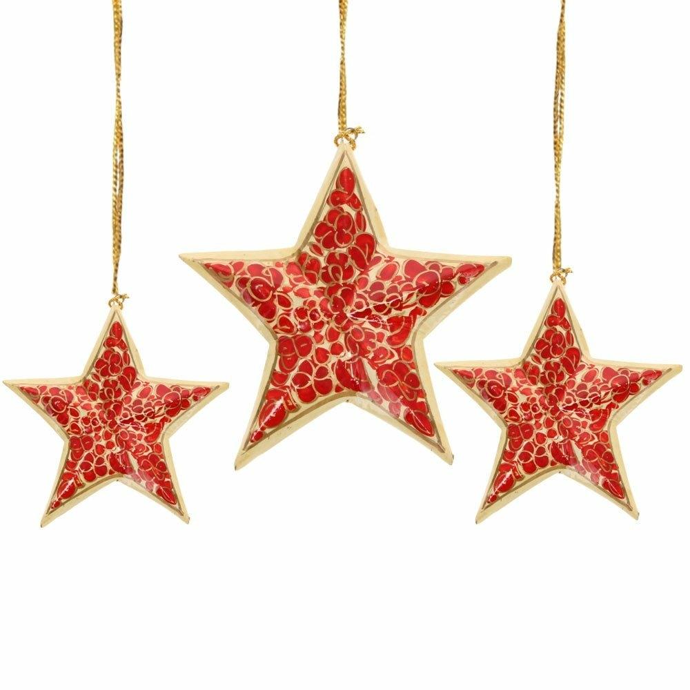 Assorted Hand Painted Star Decorations