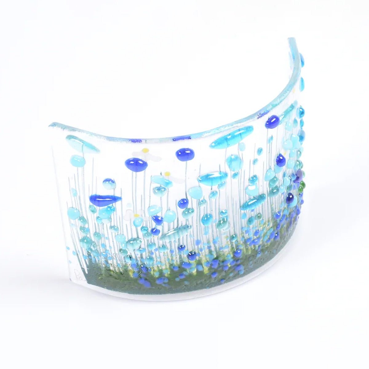 Handmade Glass Cornflower Curve