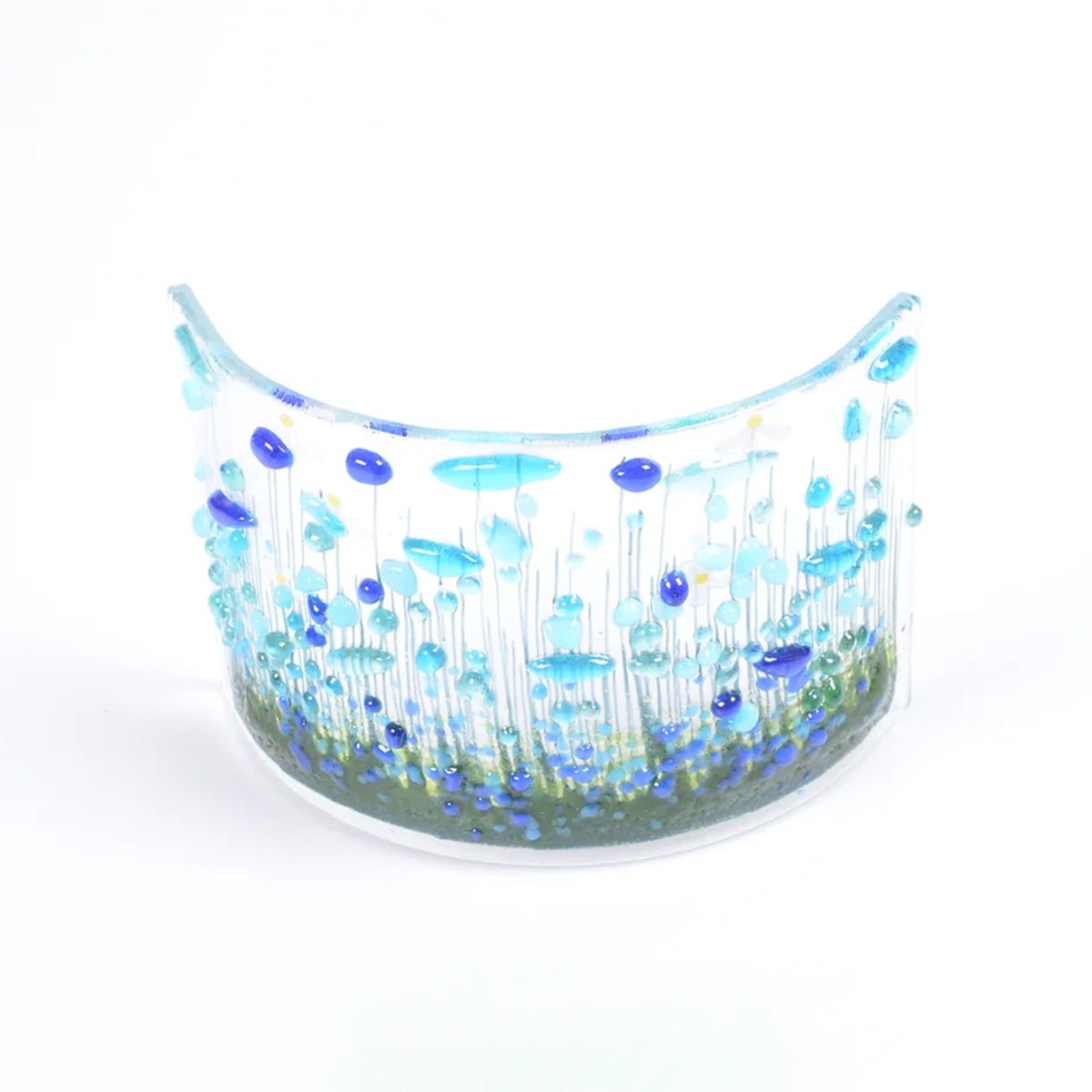 Handmade Glass Cornflower Curve