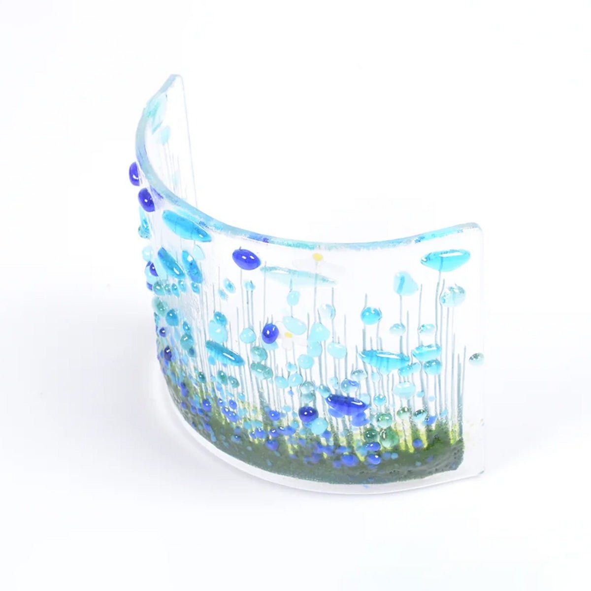 Handmade Glass Cornflower Curve