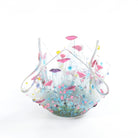 Handmade Glass Wildflower Tea-light Holder