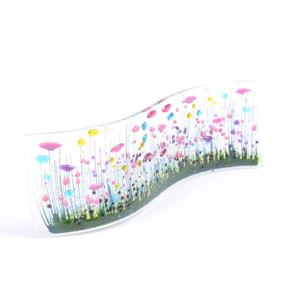 Handmade Glass Wildflower Wave