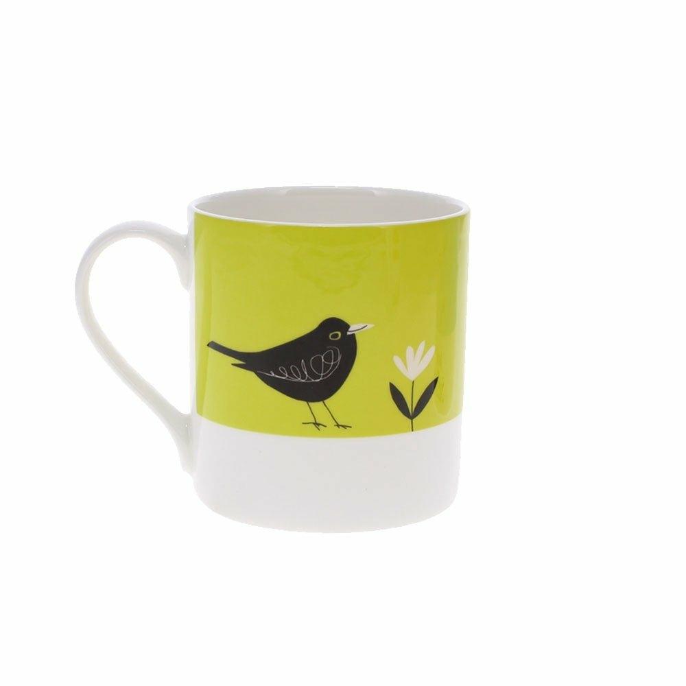 Happiness is Being in Saffron Walden Mug, Blackbird