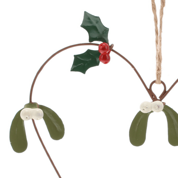 Holly & Mistletoe Heart - Angela Reed - Christmas Decorations