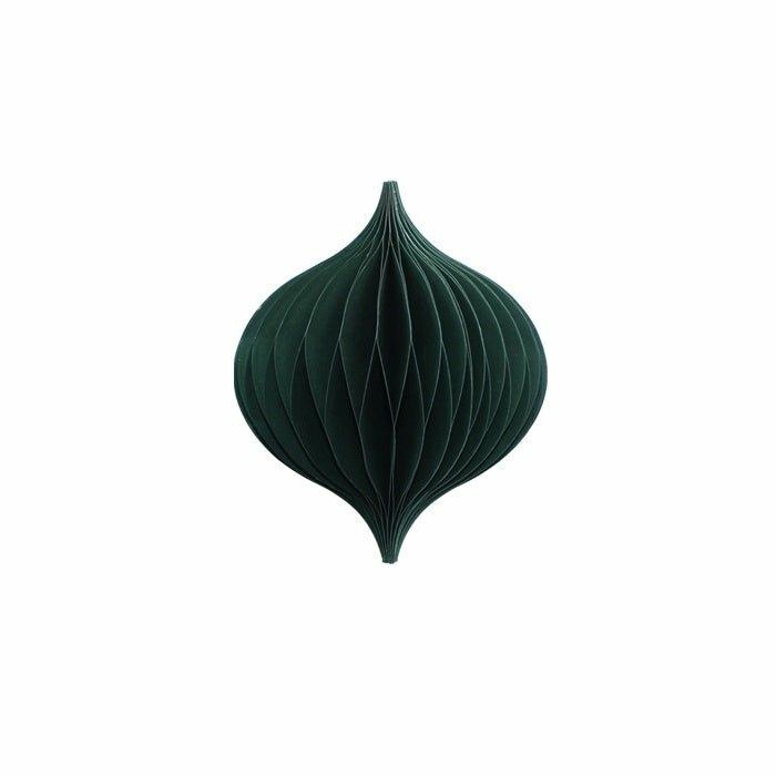 Honeycomb Paper Onion Decoration, 10cm Green
