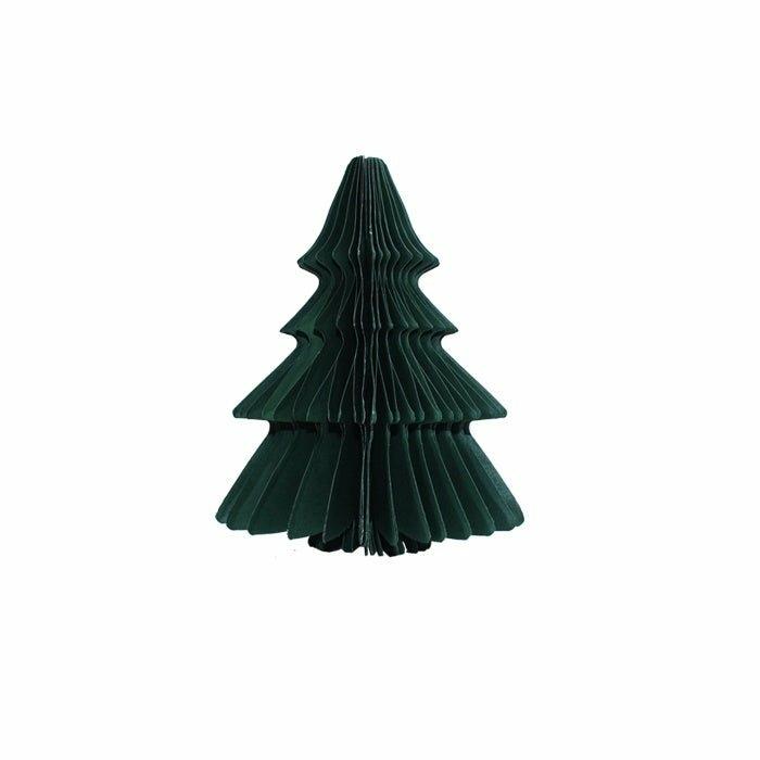 Honeycomb Paper Tree Decoration, 12cm Green