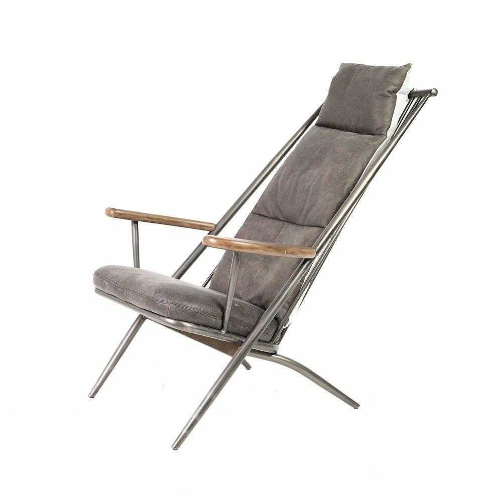 Huntingdon Studio Chair, Grey Leather