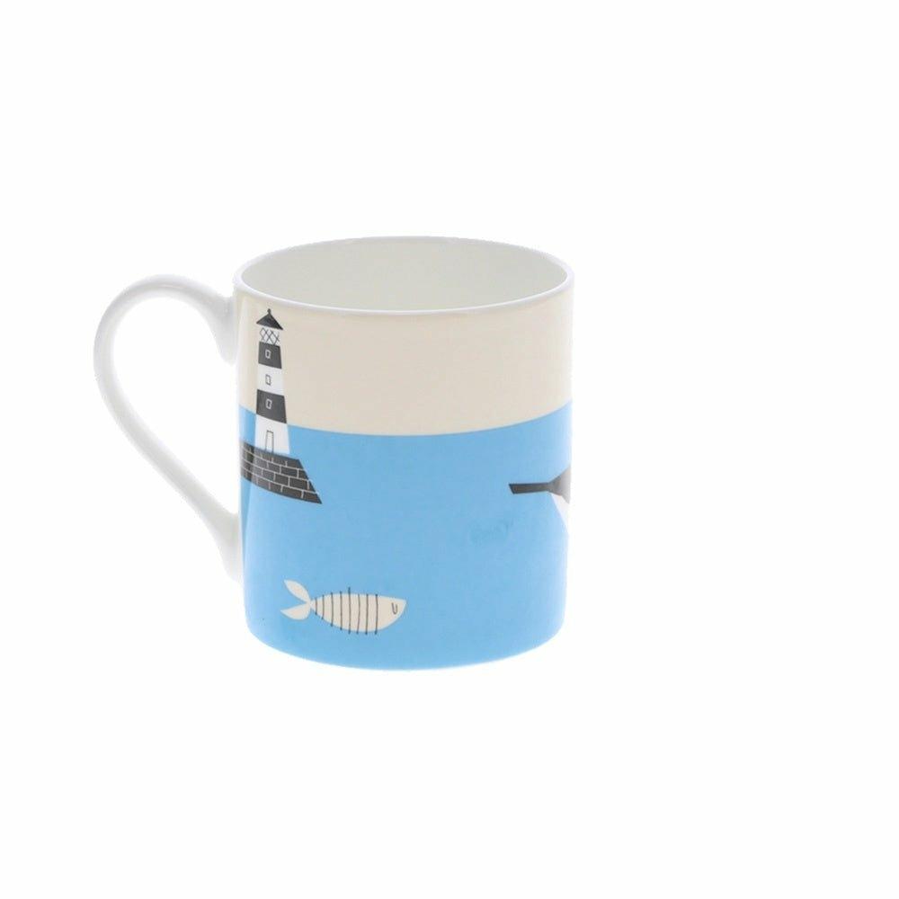 I do like to be beside the seaside Mug, Turquoise