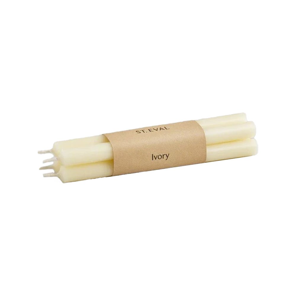 Ivory Mini Candles 1/2" x 6" - Angela Reed -