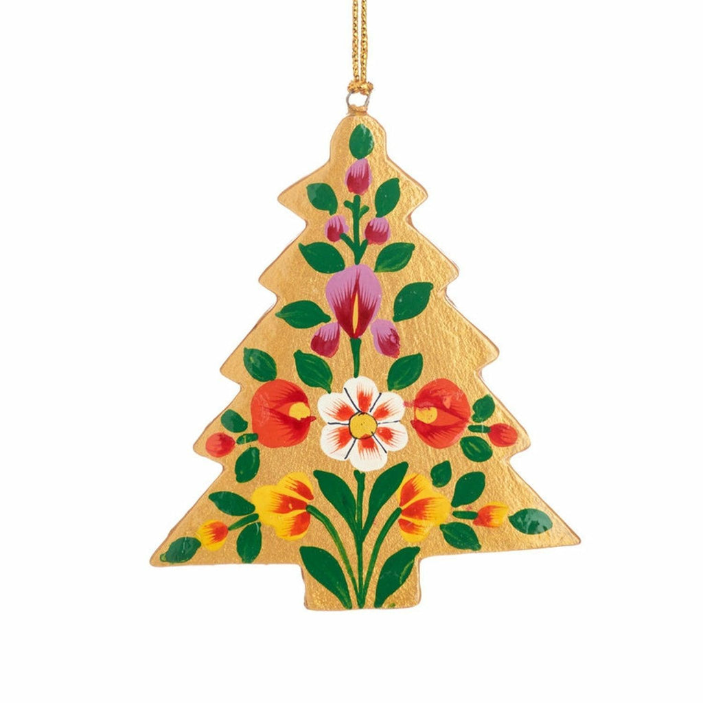 Hand-painted Kashmiri Christmas Tree Decoration
