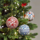 Kashmiri Paper Mache Leaf Bauble, Assorted