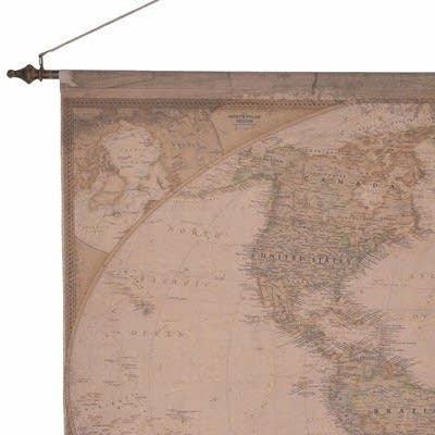 Large Fabric Hanging World Map