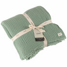 Large Lark Crinkle Cotton Throw, Eucalyptus