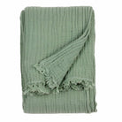 Large Lark Crinkle Cotton Throw, Eucalyptus