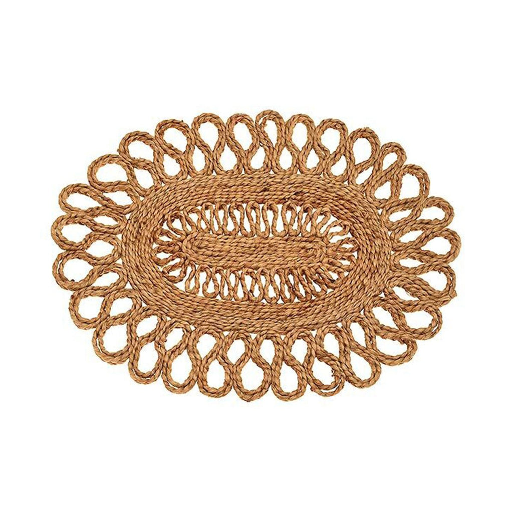 Large Looped Jute Placemat, Natural - Angela Reed -