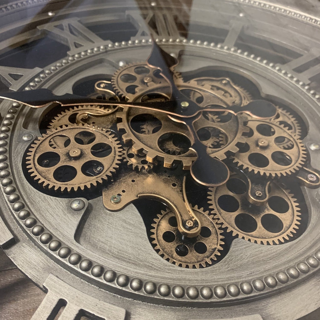 Large Wheel Clock with Gears - Angela Reed -