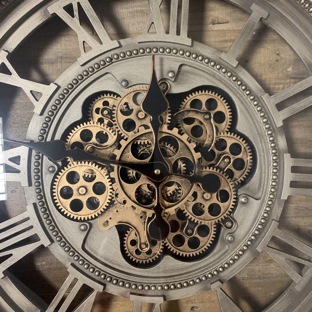 Large Wheel Clock with Gears - Angela Reed -