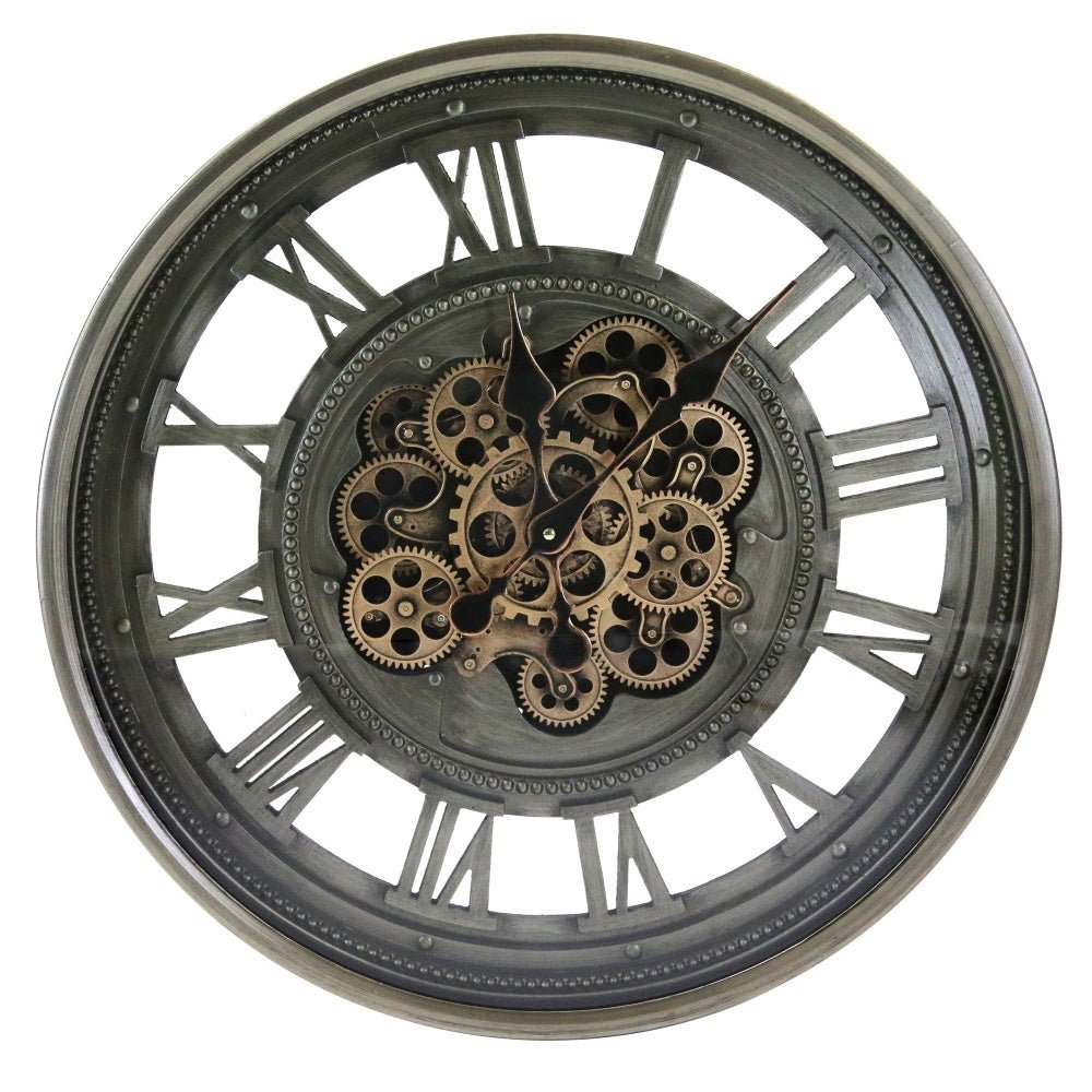 Large Wheel Clock with Gears - Angela Reed -