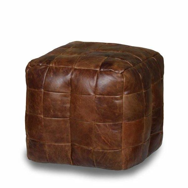 Leather Bean Bag Cube