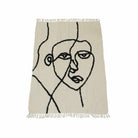 Linework Face Cotton Throw