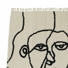 Linework Face Cotton Throw