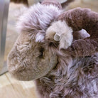 Long Wool Sheepskin Stool, Mink