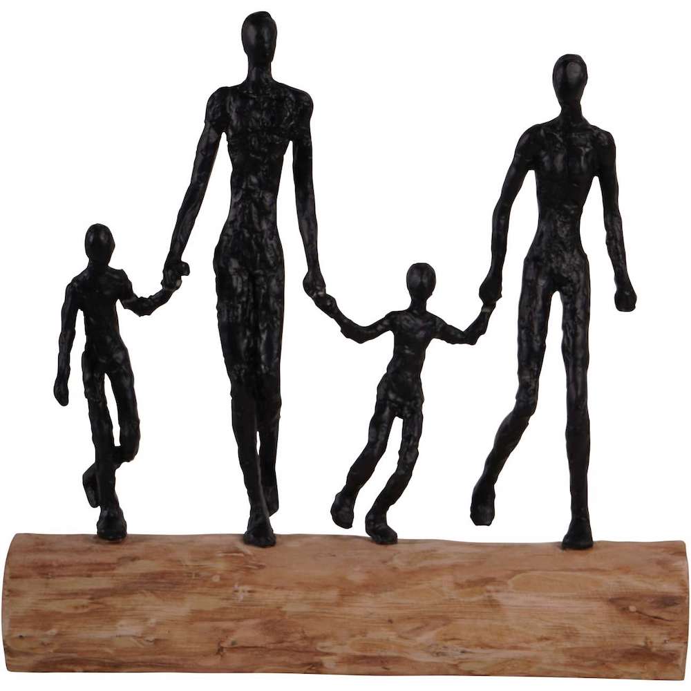 Loving Family on Wooden Stand - Angela Reed -