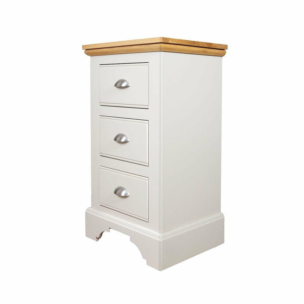 Ludlow 3 Drawer Bedside Table Painted Top / Limestone,Oak Top / Limestone,Painted Top / Truffle,Painted Top / Dior Grey,Painted Top / Ivory,Oak Top / Dior Grey,Oak Top / Truffle,Oak Top / Ivory