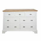 Ludlow 3+4 Wide Chest of Drawers Oak Top / Limestone,Oak Top / Ivory,Painted Top / Limestone,Oak Top / Dior Grey,Oak Top / Truffle,Painted Top / Ivory,Painted Top / Dior Grey,Painted Top / Truffle