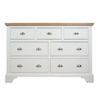 Ludlow 3+4 Wide Chest of Drawers Oak Top / Limestone,Oak Top / Ivory,Painted Top / Limestone,Oak Top / Dior Grey,Oak Top / Truffle,Painted Top / Ivory,Painted Top / Dior Grey,Painted Top / Truffle