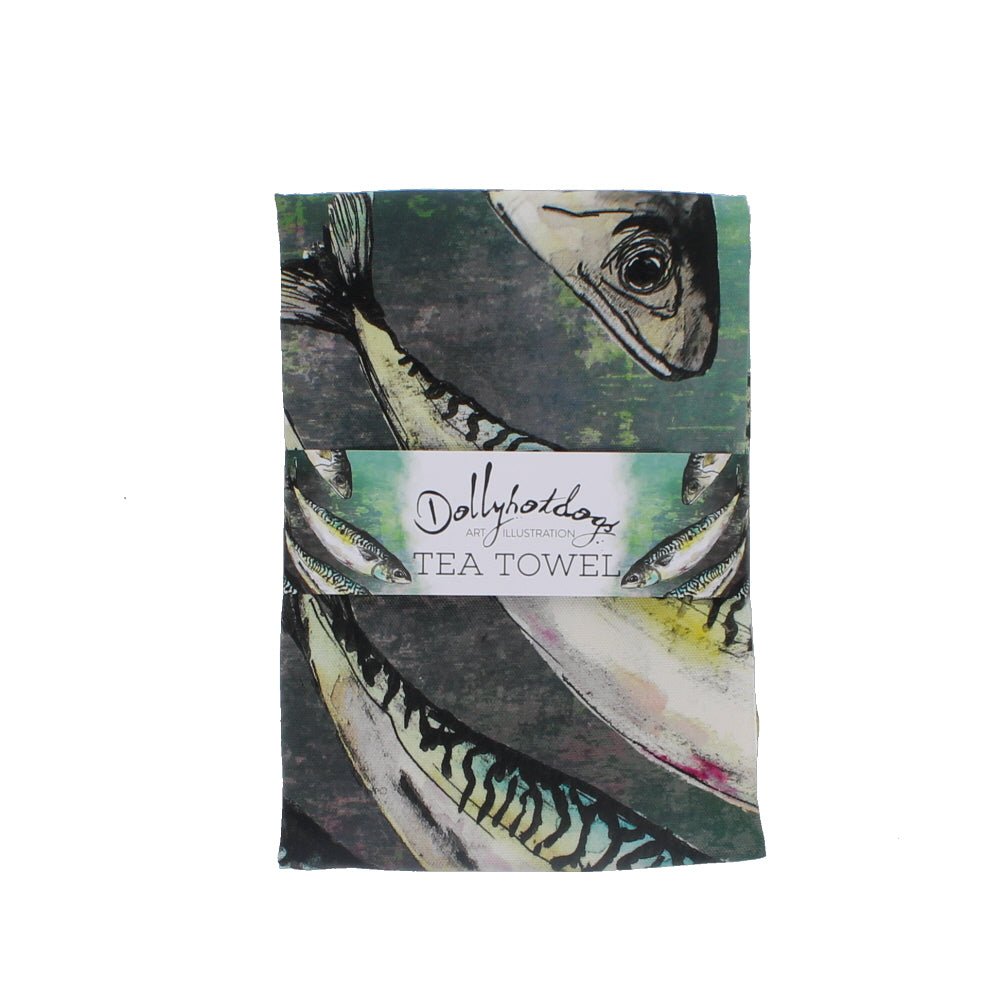 Mackerel Shoal Tea Towel - Angela Reed -