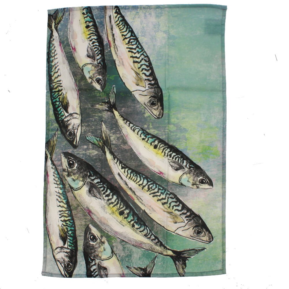 Mackerel Shoal Tea Towel