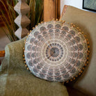 Mandala Cushion Ecru,Sage