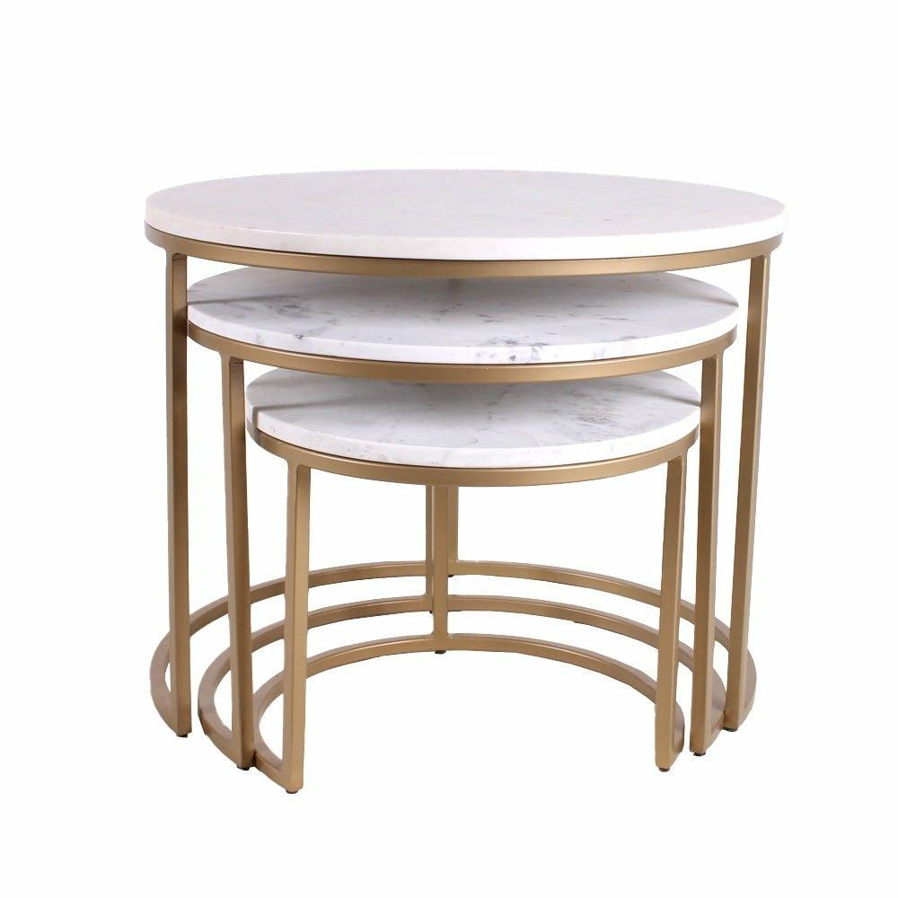 Marble Nest of 2 Tables