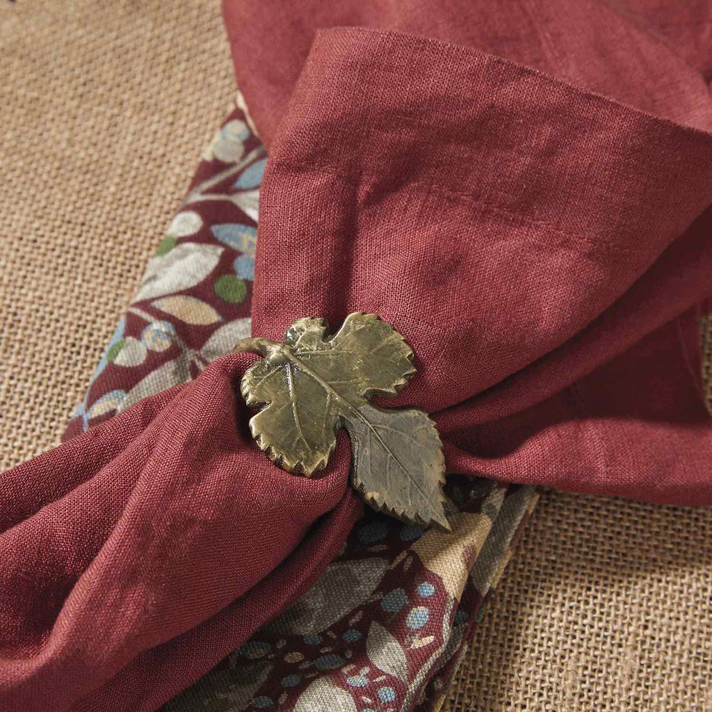 Merlot Red Linen Napkin, Set of Two