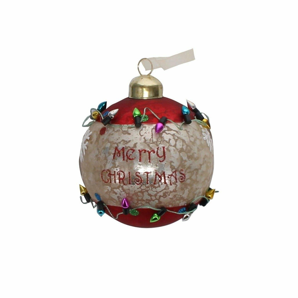 Merry Christmas Glass Bauble