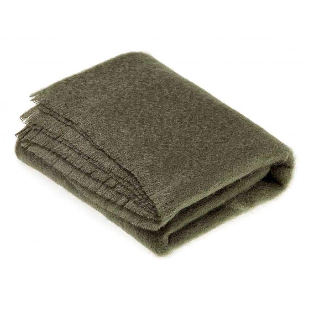 Moss Green Mohair Throw by Bronte