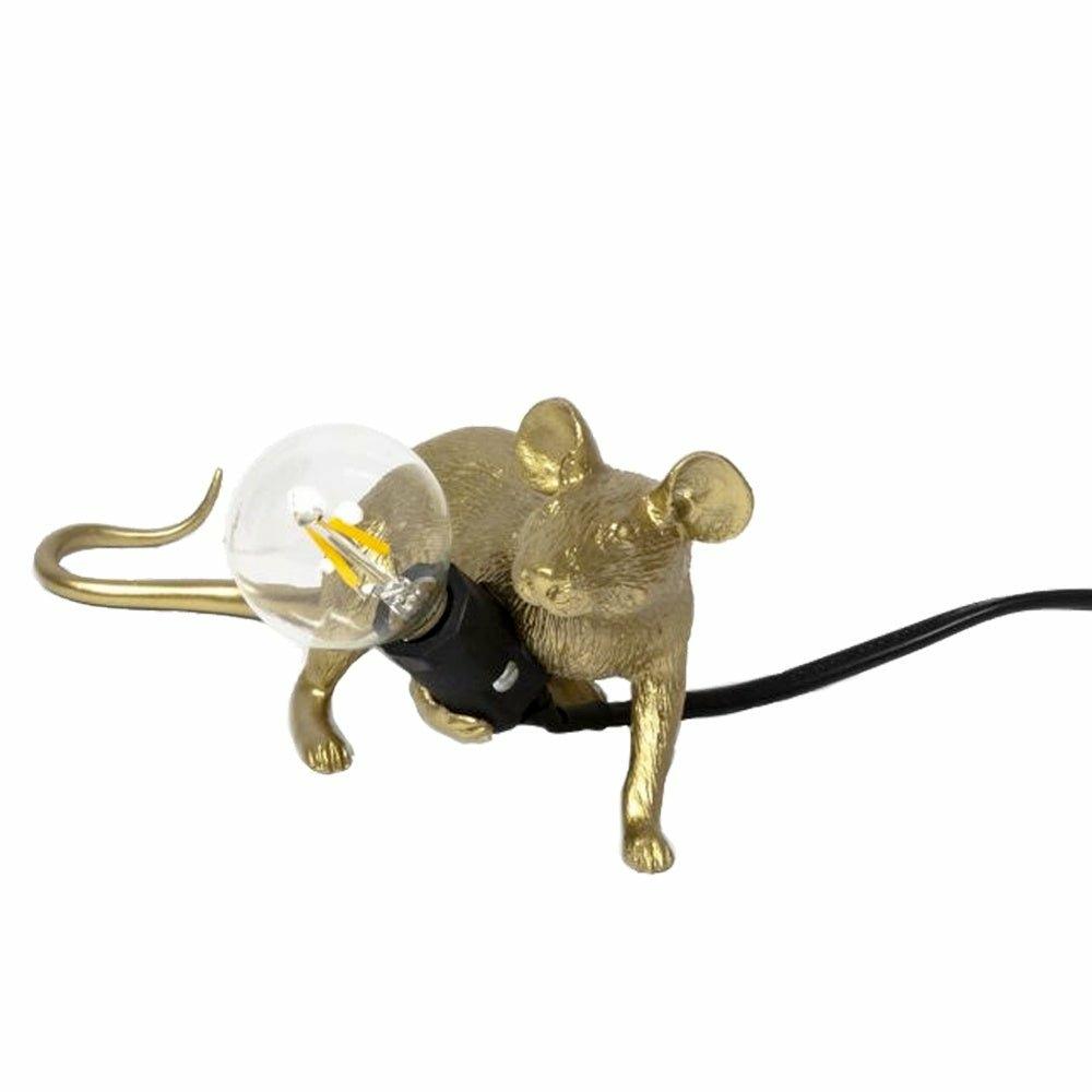 Mouse Lamp, Lying Down, Gold