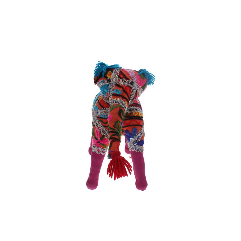 Multi Coloured Textile Elephant, Small