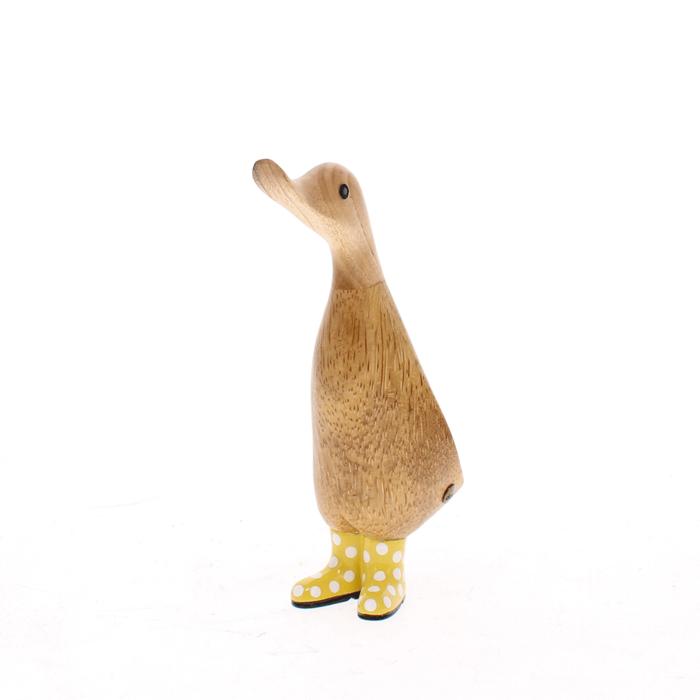 Natural Wooden Welly Ducklings Spotty Wellies Angela Reed