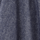 Navy Merino Herringbone Throw by Bronte