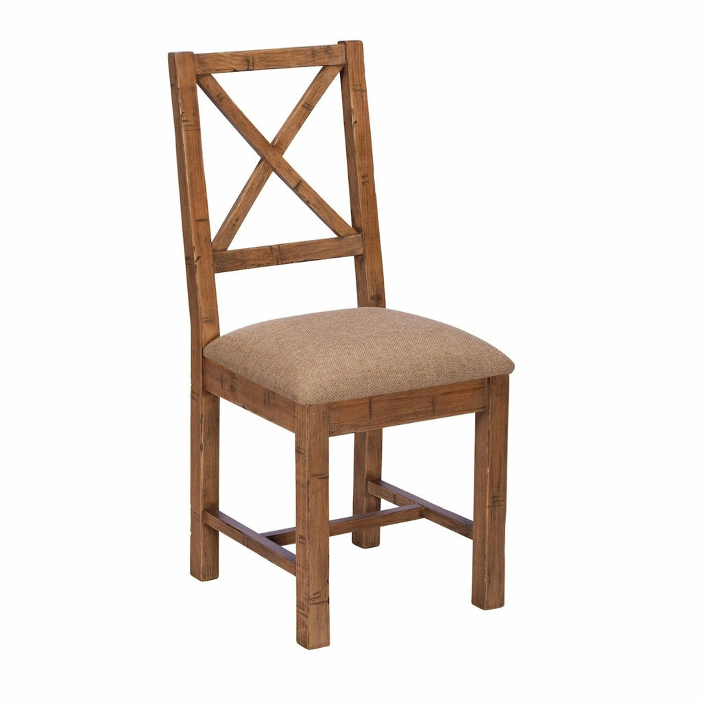 Newland Reclaimed Dining Chair, Upholstered