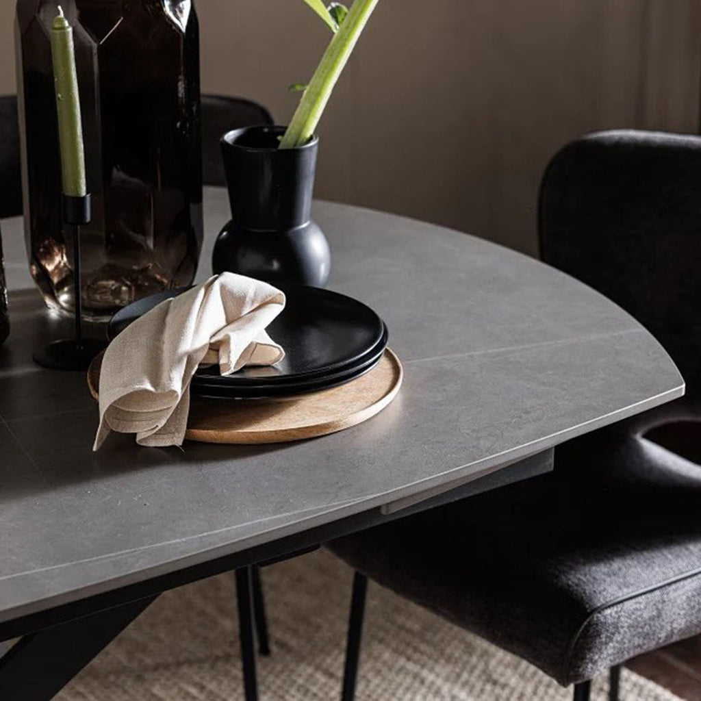 Oslo Sintered Stone Table, Grey - Angela Reed -