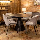 Oslo Sintered Stone Twist Table, Black