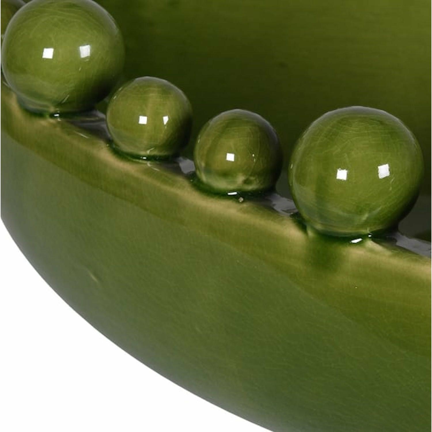 Oval Bobble Bowl, Green