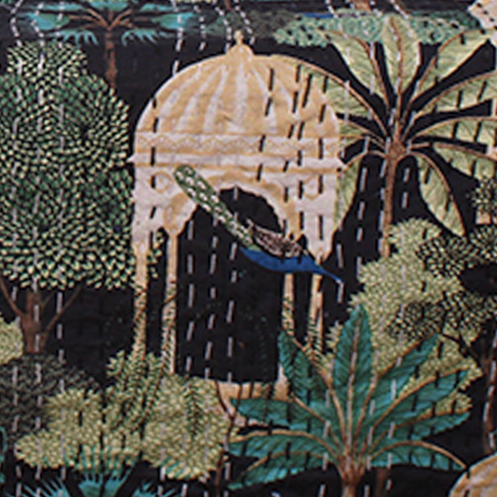 Pagoda Garden Kantha Throw, 150 x 230cm - Angela Reed -