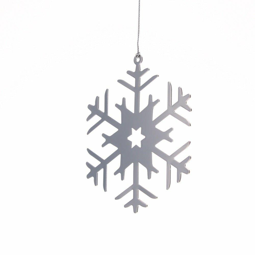 Pair of Nickel Snowflake Decorations