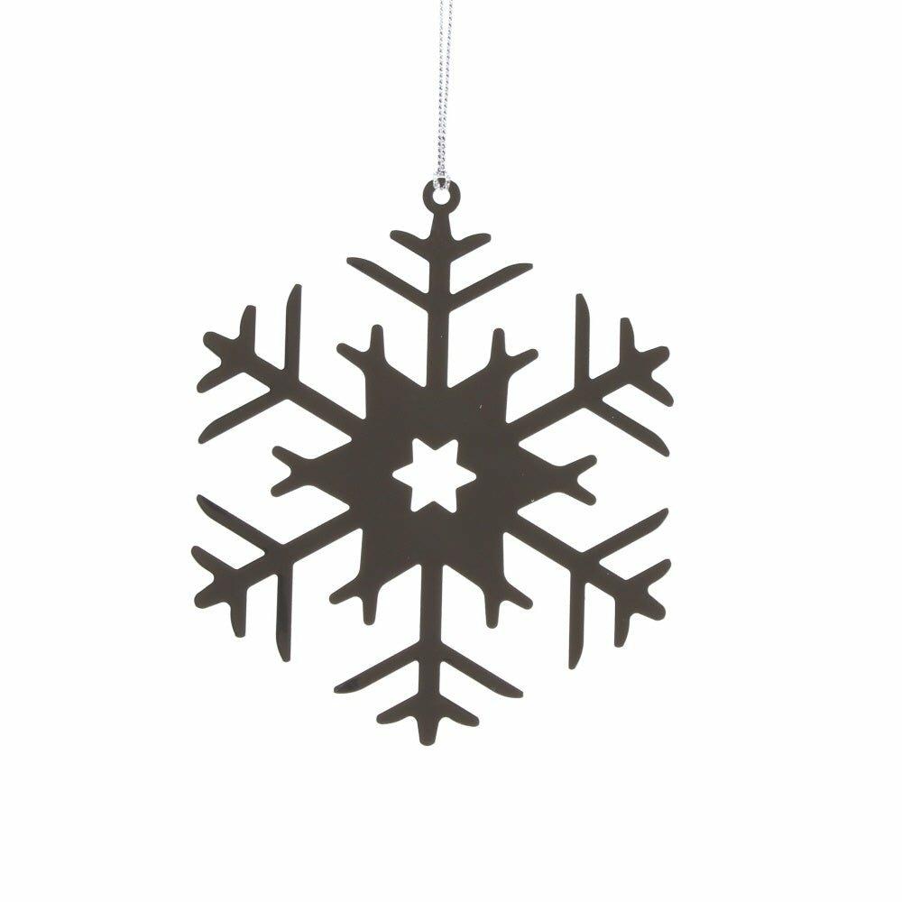 Pair of Nickel Snowflake Decorations