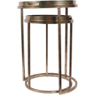 Palm Tree Nested Side Tables,  Antique Gold